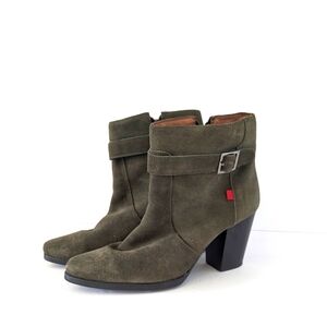 Marc Joseph women's green Suede boots, size 9, block heel